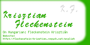 krisztian fleckenstein business card